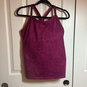 Medium/large. Work out racerback top. Maroon color.